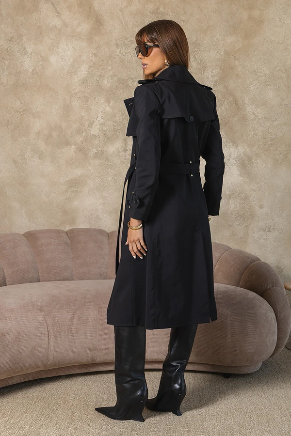 Trench Coat Courchevel Preto