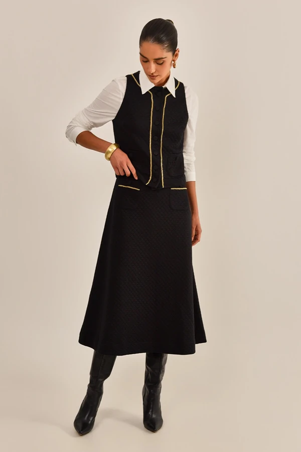 Saia Arte Malha Matelassê