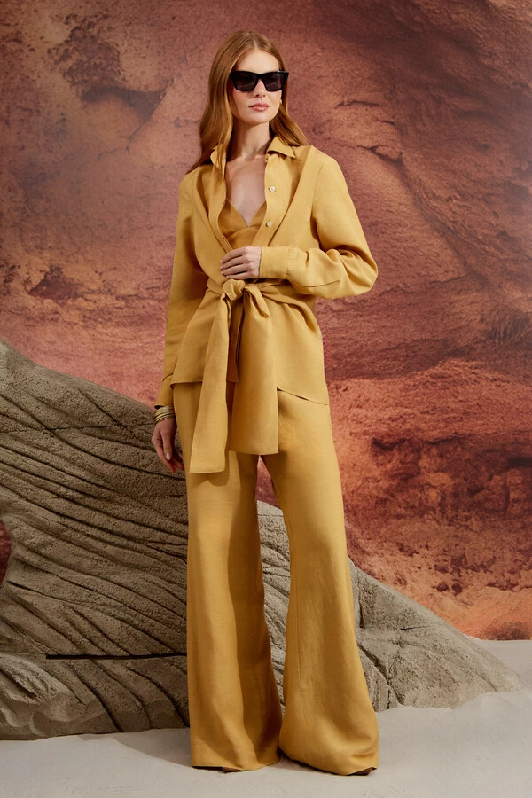 Camisa Amarração Com Top