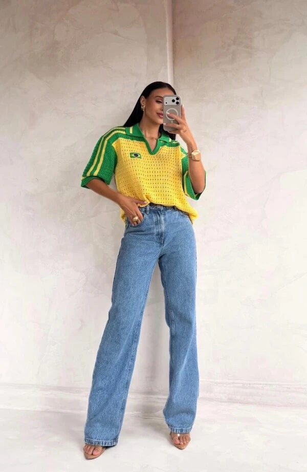 Blusa Tricô Polo Brasil