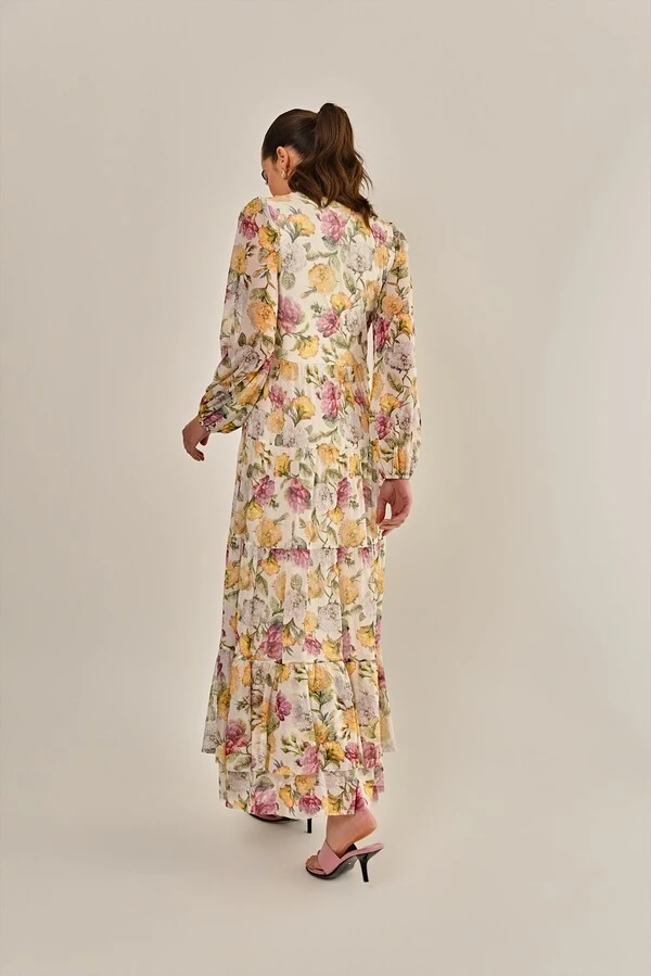 Vestido Floral Tule
