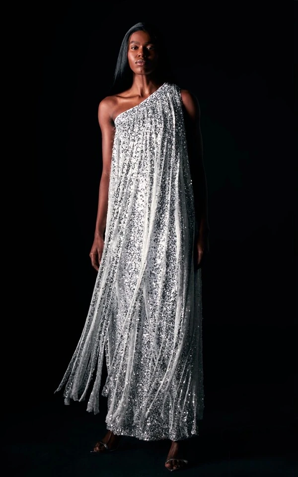 Vestido Um Ombro Só Paetês