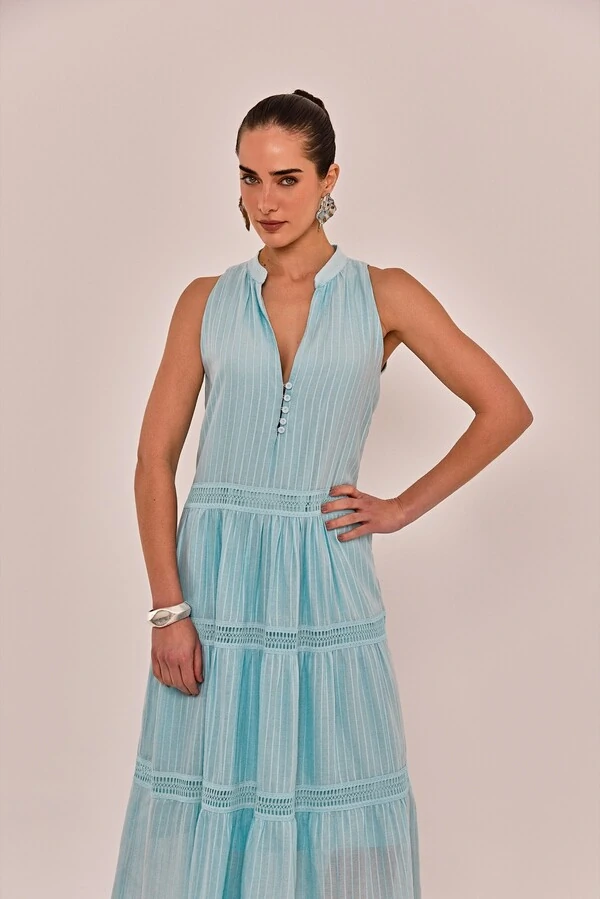 Vestido Rose Azul Claro