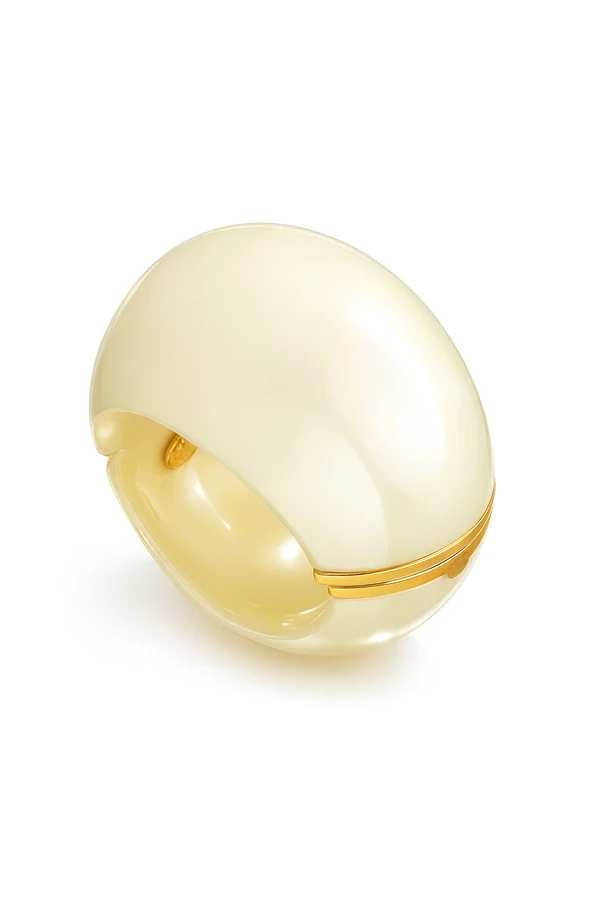 Bracelete Curvado Bold Perolado