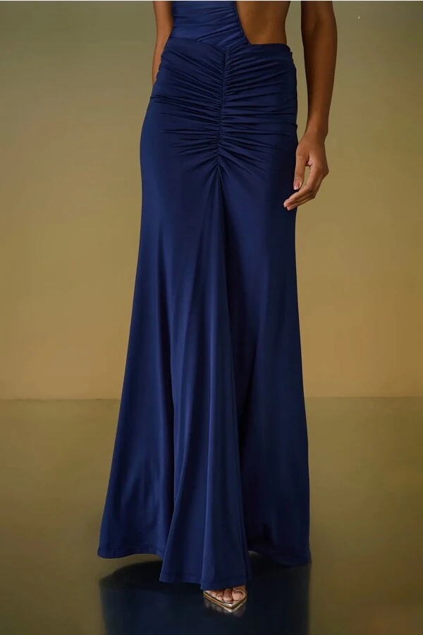 Saia Longa Cora Drapeada