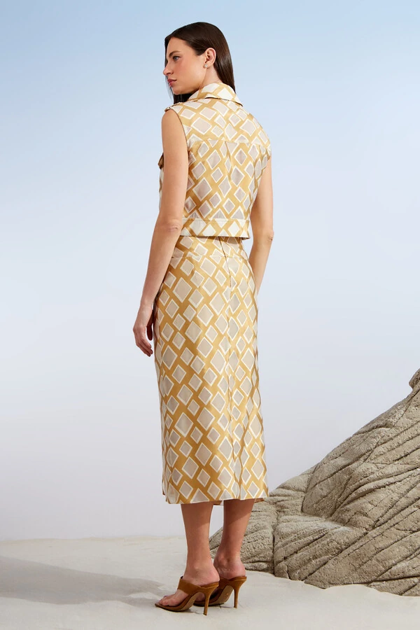 Saia Midi Pareô Losangos