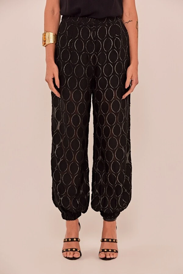 Calça Paula em Voil Preto