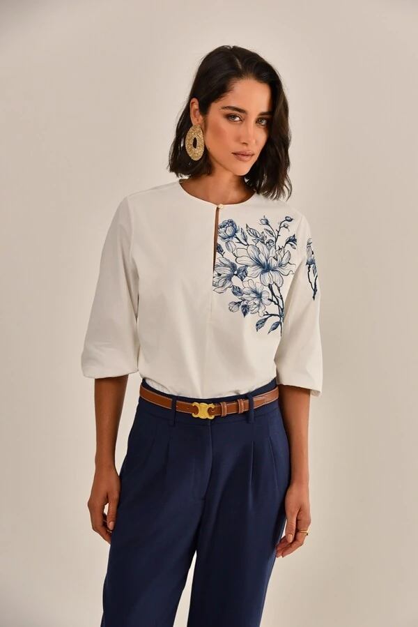 Blusa Babilônia Tricoline