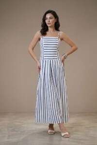 Vestido listrado Fabiana