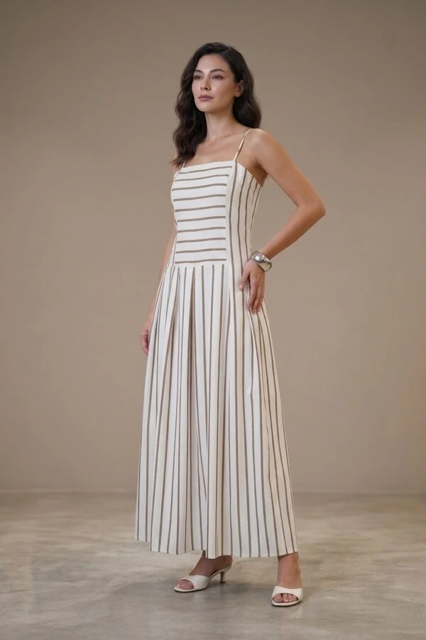 Vestido listrado Fabiana