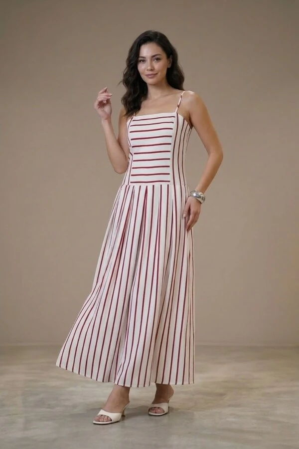 Vestido listrado Fabiana
