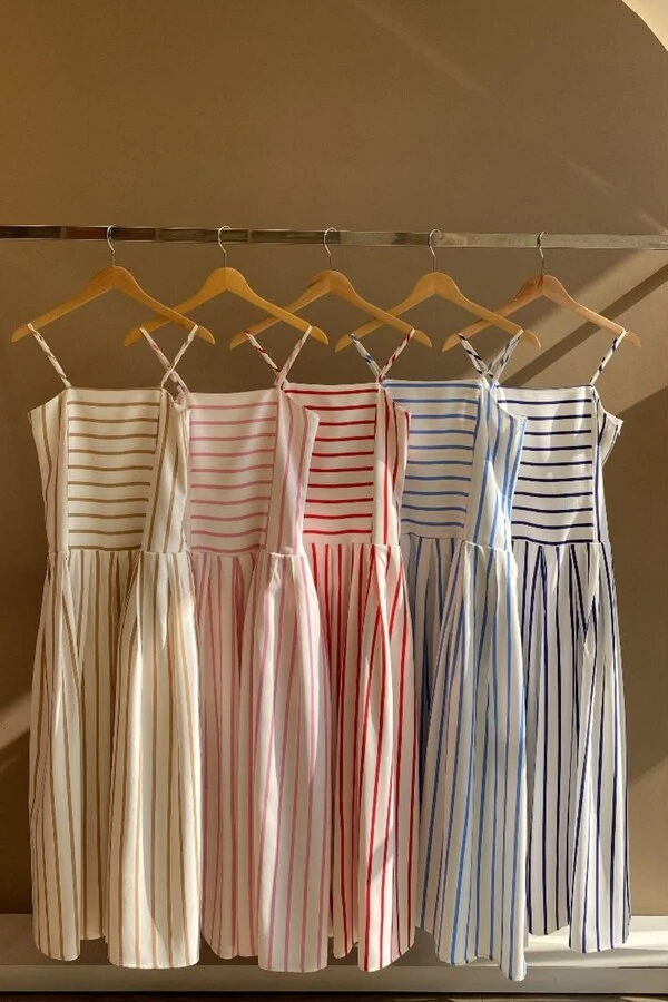 Vestido listrado Fabiana