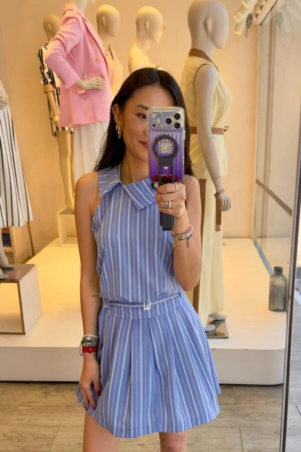 Conjunto listrado Peróla