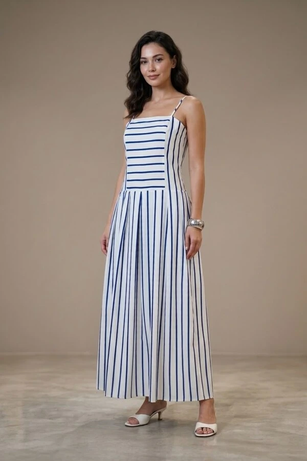 Vestido listrado Fabiana