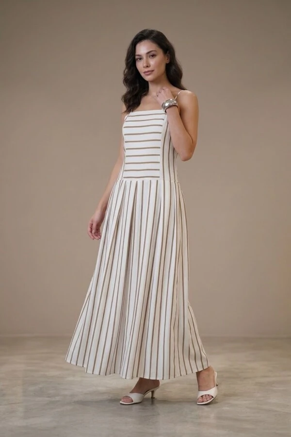 Vestido listrado Fabiana