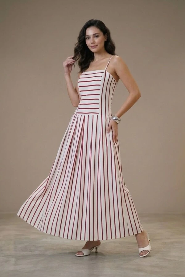 Vestido listrado Fabiana
