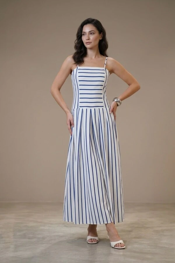 Vestido listrado Fabiana