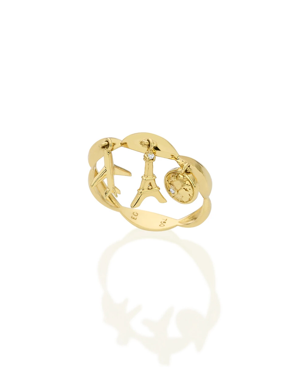 Foto Anel Voyage Diamante | Ouro Amarelo 18k