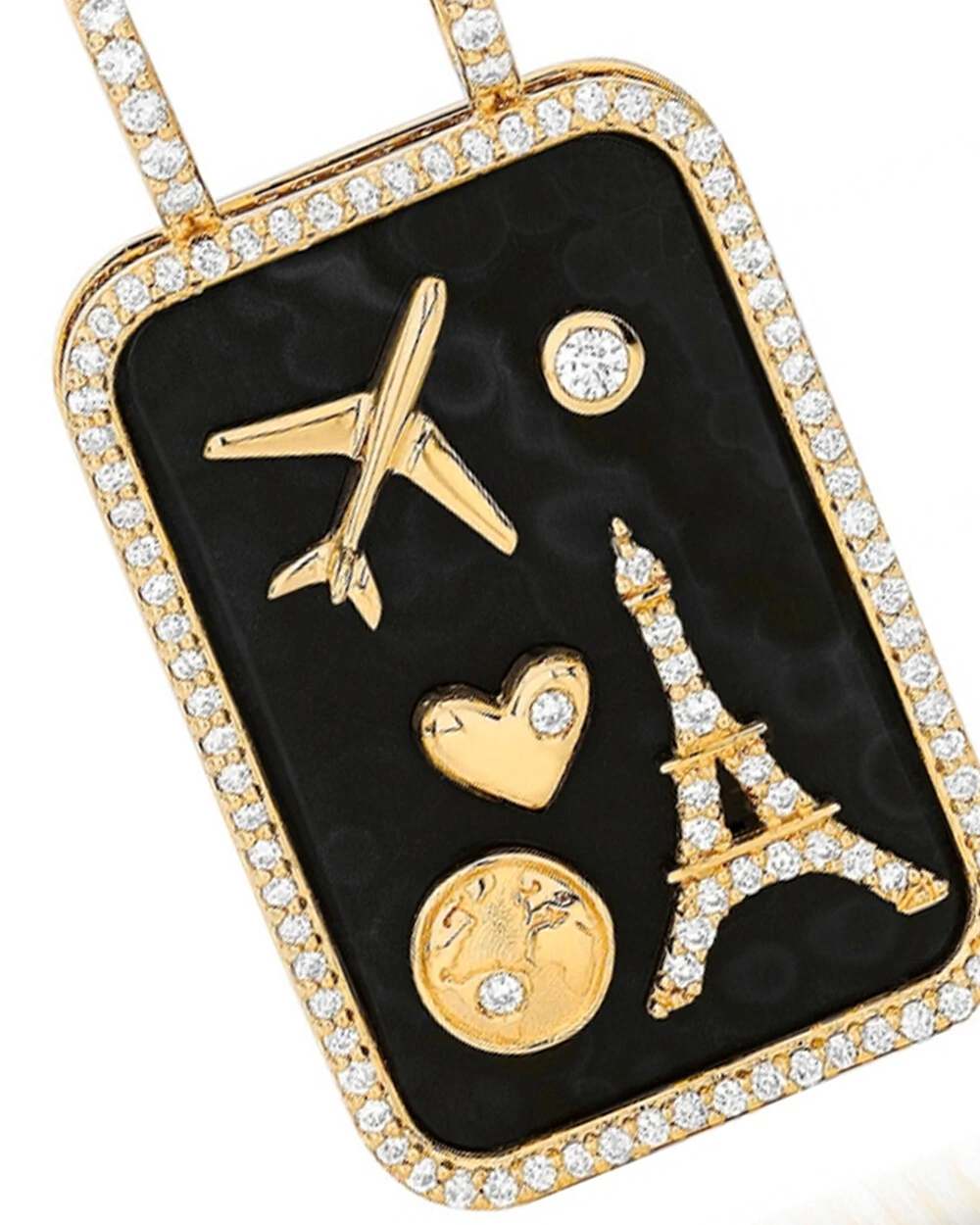 Foto Pingente Voyage Placa Onix | Ouro Amarelo 18k