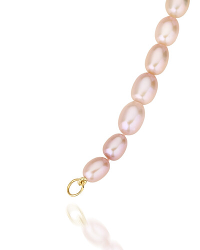 FotoColar Pérola Rosa Sem Fecho | Ouro Amarelo 18k