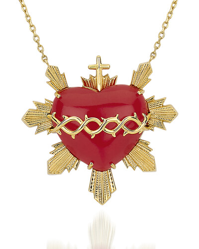 FotoColar Sagrado Coração de Jesus Dolomita | Ouro Amarelo 18K