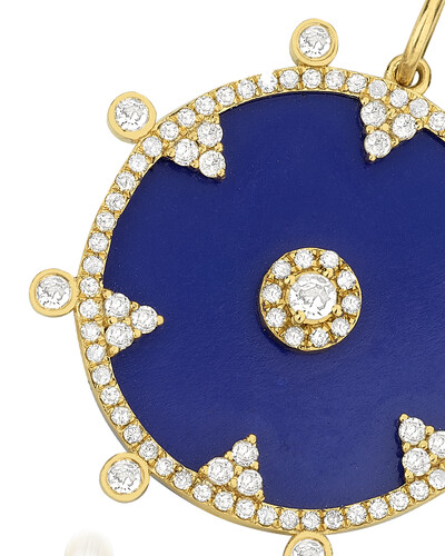 FotoPingente Lápis Lazúli e Diamante | Ouro Amarelo 18K