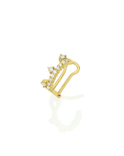 Foto Piercing Topázio Branco | Ouro Amarelo 18k