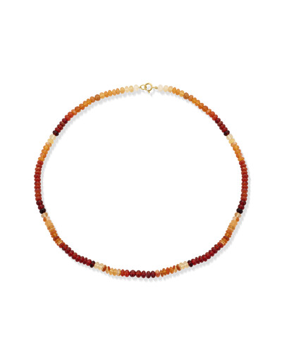 Foto Colar Opala Laranja | Ouro Amarelo 18k