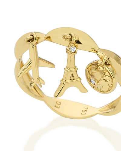 Foto Anel Voyage Diamante | Ouro Amarelo 18k