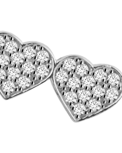 FotoBrinco Dois Corações Diamante | Ouro Amarelo 18K