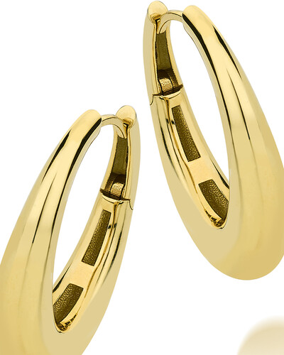 FotoBrinco Argola Oval 17mm | Ouro Amarelo 18k