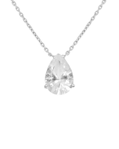 FotoColar Gota Safira Branca | Ouro Branco 18k