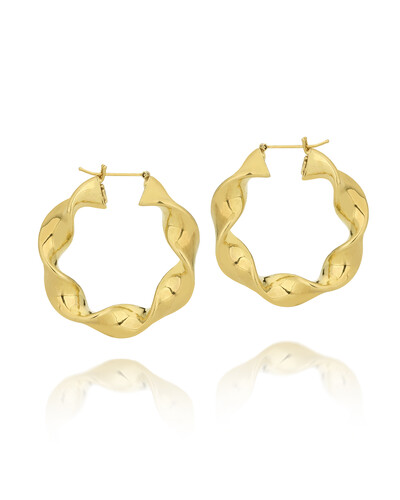 Foto Brinco Argola Torcida | Ouro Amarelo 18k