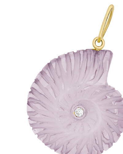 FotoPingente Concha Caracol Ametista | Ouro Amarelo 18k