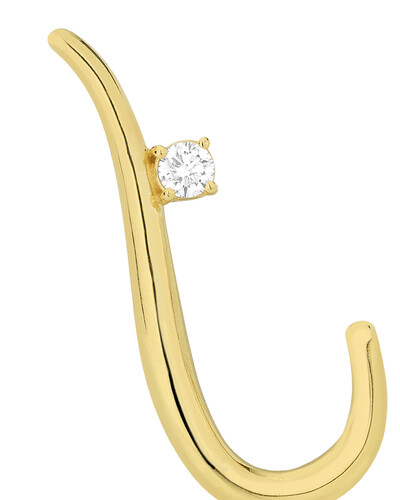 FotoBrinco Curvo Aberto Diamante | Ouro Amarelo 18K