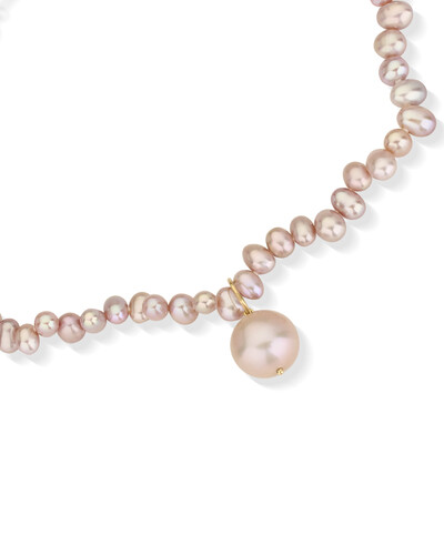 FotoTornozeleira Pérola Lavanda | Ouro Amarelo 18k