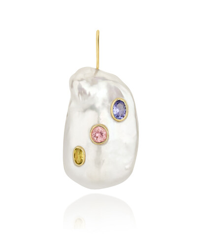 Foto Pingente Pérola Três Pedras | Ouro Amarelo 18k