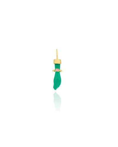 Foto Pingente Figa Topázio Pink Resina Verde | Ouro Amarelo 18k