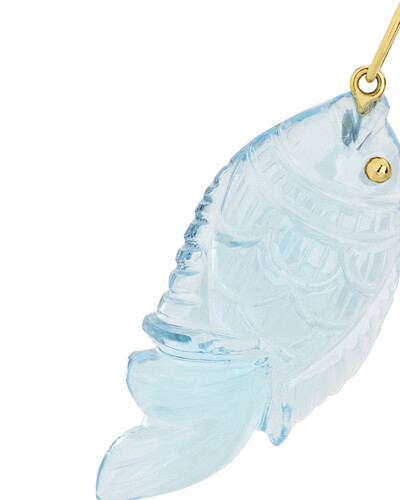 FotoPingente Peixe Topázio Azul | Ouro Amarelo 18k