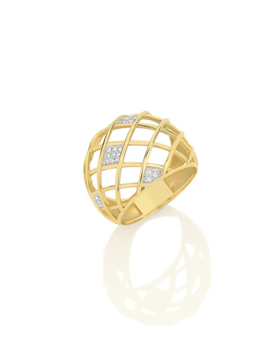 Foto Anel Rede Diamante | Ouro Amarelo 18k