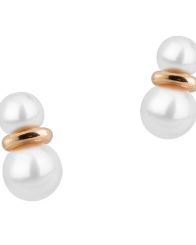 FotoBrinco Elo Duas Pérolas | Ouro Amarelo 18K