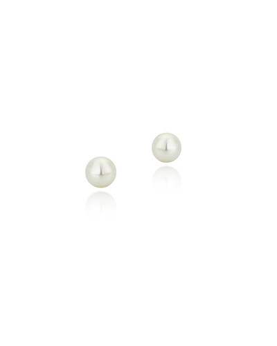 Foto Brinco Pérola Biwa 7mm | Ouro Amarelo 18K