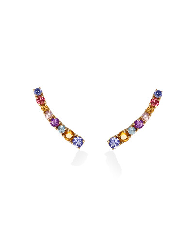 Foto Ear Cuff Degrade Colorido | Ouro Amarelo 18k