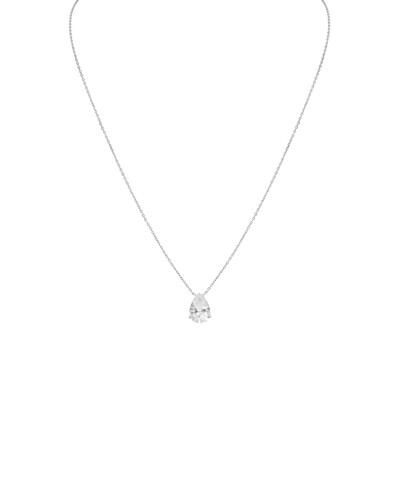 Foto Colar Gota Safira Branca | Ouro Branco 18k