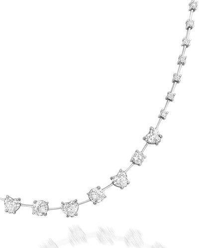 FotoRiviera Fio Faca Corações Diamante | Ouro Branco 18K