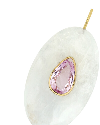 FotoPingente Pedra Lua e Kunzita | Ouro Amarelo 18K