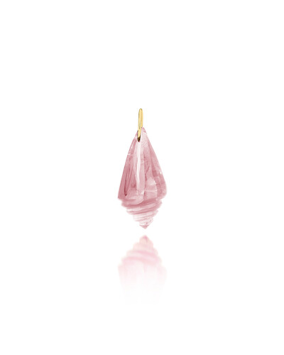 Foto Pingente Concha Caramujo Quartzo Rosa | Ouro Amarelo 18k
