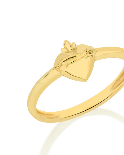 FotoAnel Sagrado Coração | Ouro Amarelo 18K