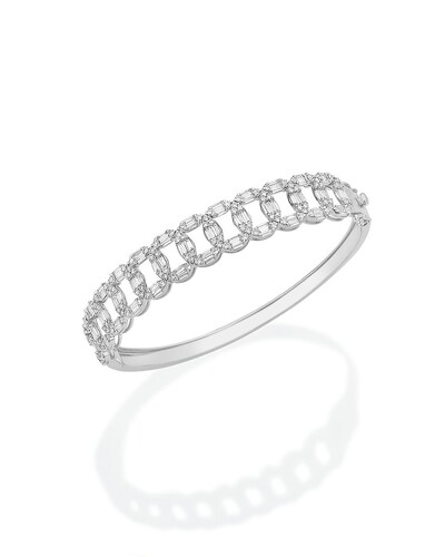 Foto Pulseira Algema Diamante | Ouro Branco 18k