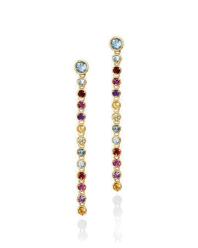 Foto Brinco Riviera Colorida | Ouro Amarelo 18k